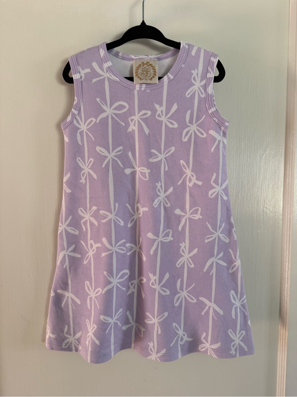 The Beaufort Bonnet Company Lavender Bow-Print Sleeveless Dress